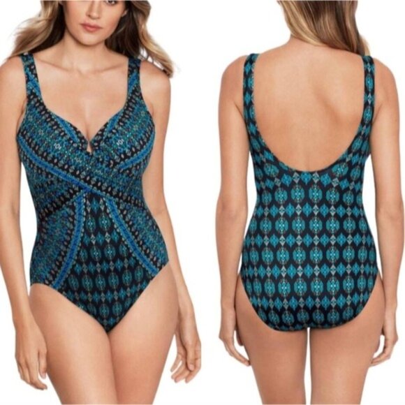 Miraclesuit Other - Miraclesuit New Amarna Criss Cross Escape One Piece Swimsuit Size 10 Underwire